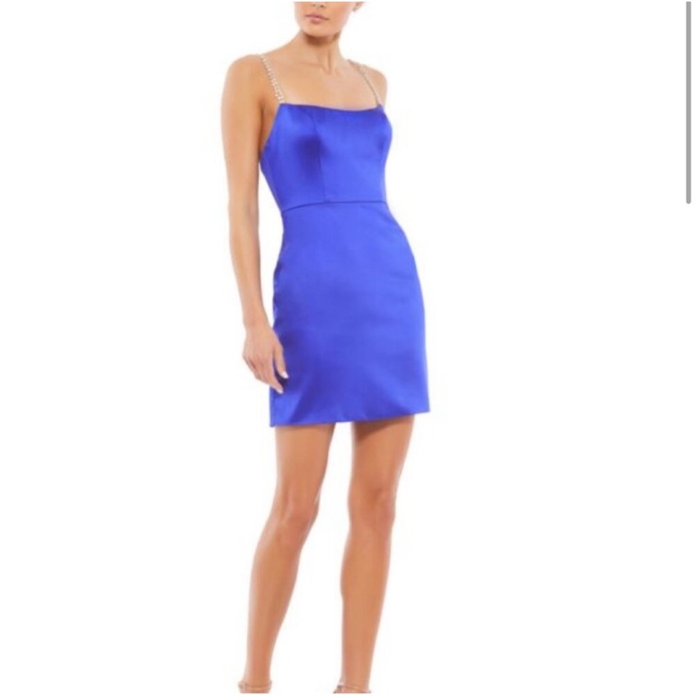 Mac Duggal Short Homecoming Dress with Beaded Straps 55691 Size 6